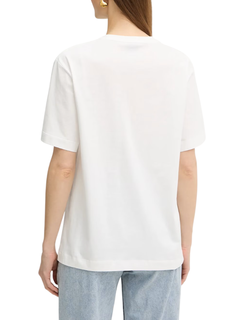 Pinko T-shirt manica corta con logo strass Strepitoso bianco 105526-A33F Z05 PINKO