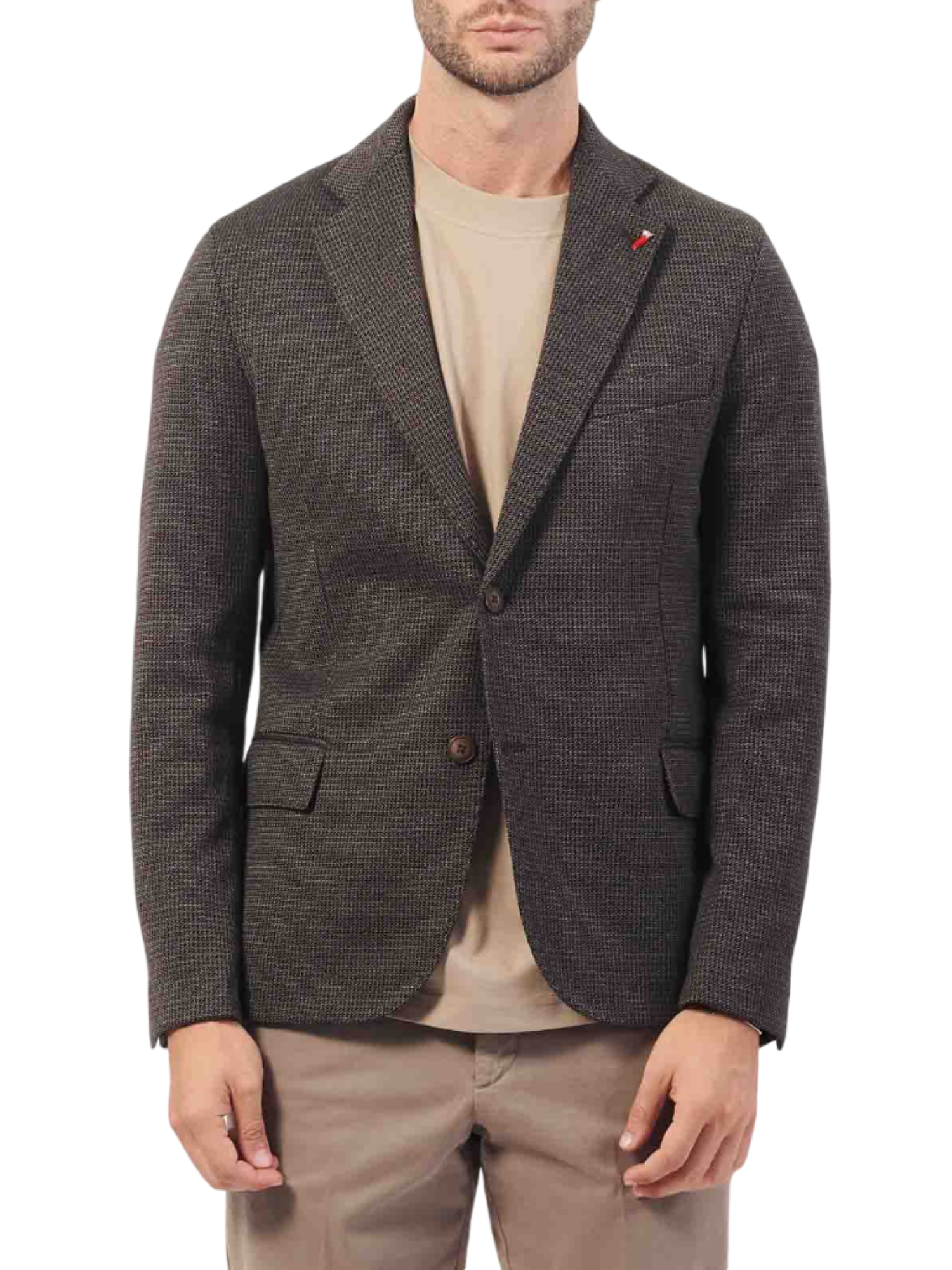 Mulish giacca monopetto con motivo Pied de poule beige ERACLE-GKS990 MORO MULISH
