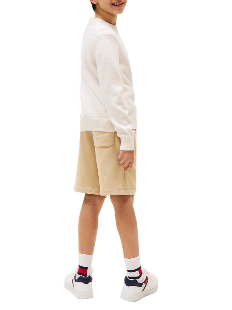 Tommy Hilfiger maglia bambino con logo avorio KB0KB09810 Z00 Tommy Hilfiger