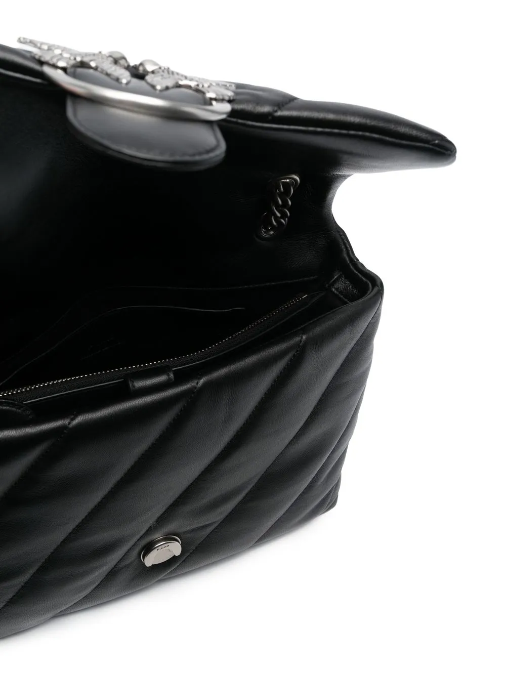 Pinko borsa Love Big Puff Maxi Quilt in pelle trapuntata nero argento 100037-A0F2 Z99O PINKO