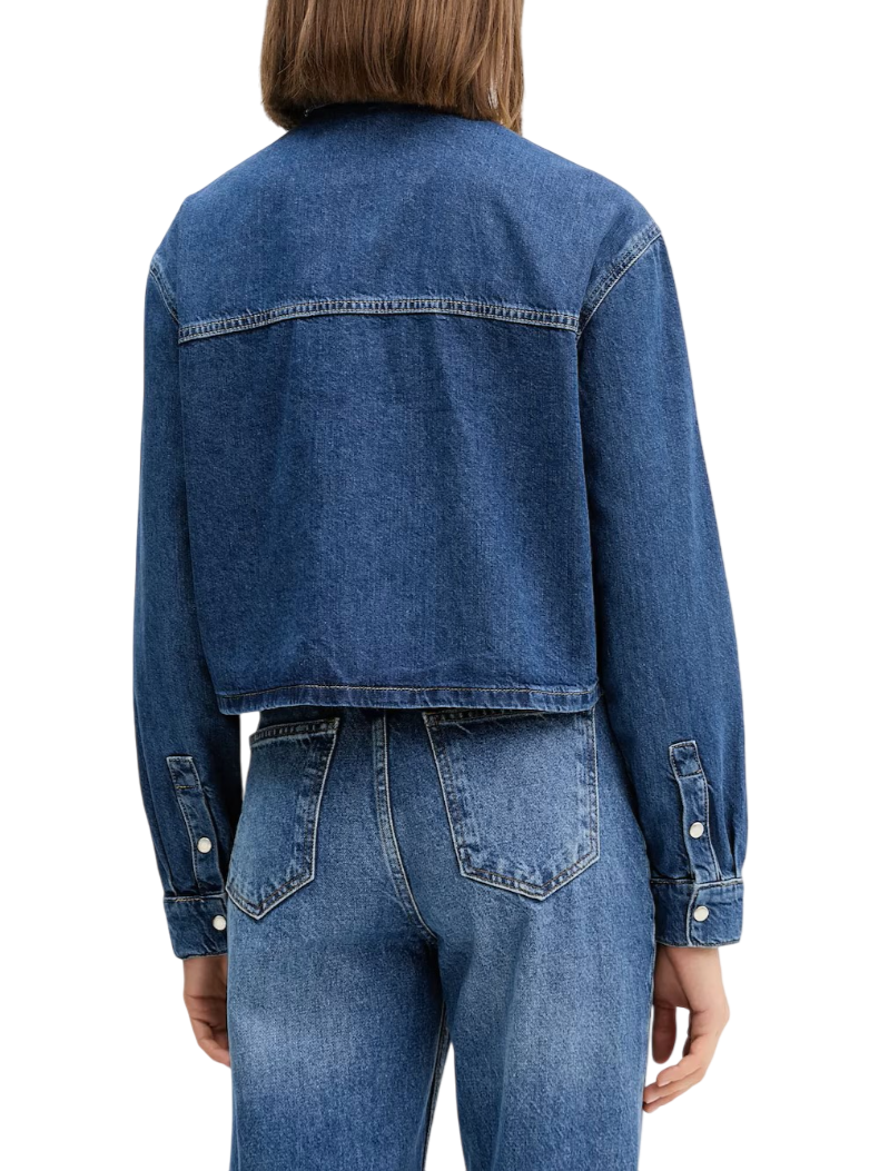 Karl Lagerfeld Jeans camicia in denim con borchie lavaggio blu A4W11002 1EX KARL LAGERFELD