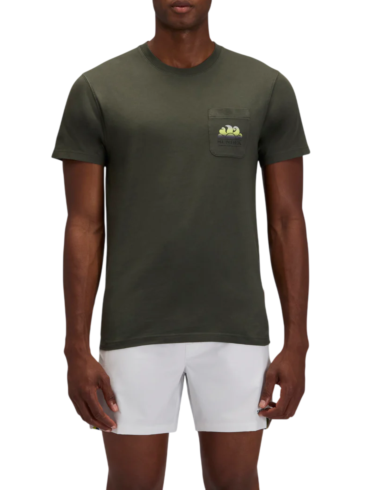 Sundek T-shirt uomo manica corta in cotone verde M028TEJ7800 30287 SUNDEK