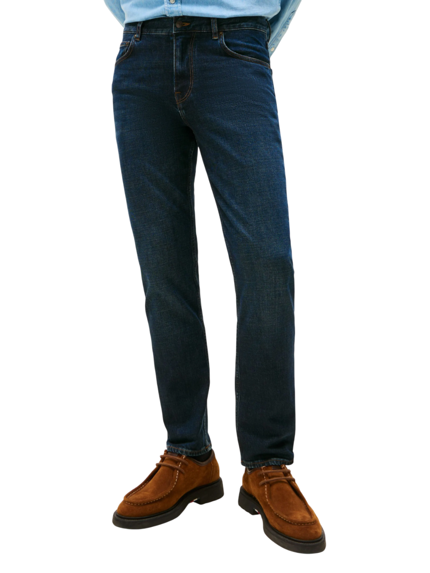 Tommy Hilfiger jeans uomo gamba dritta lavaggio blu MW0MW40354 1BL Tommy Hilfiger