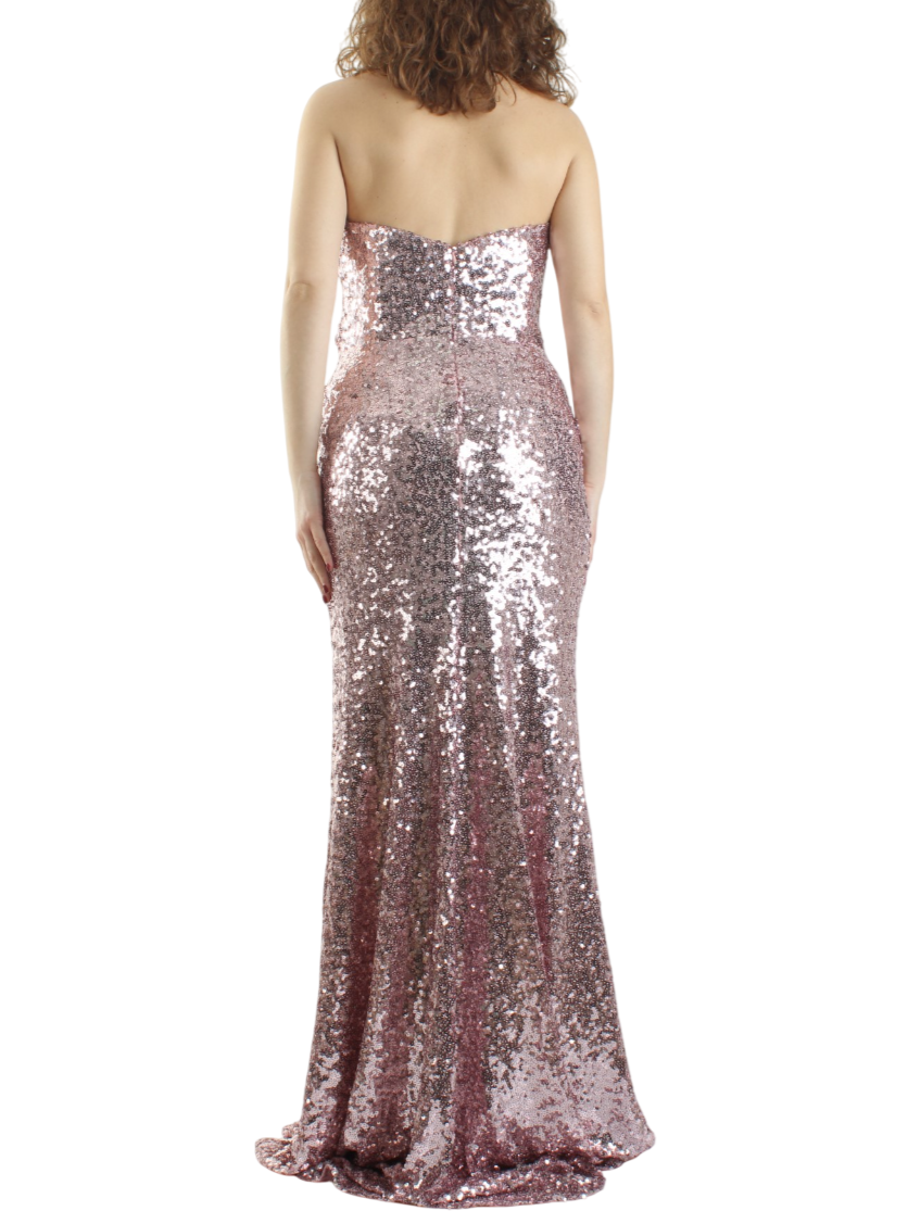 Atelier Legora abito da cerimonia con paillettes rosa AT127-1 ROSA A.LEGORA