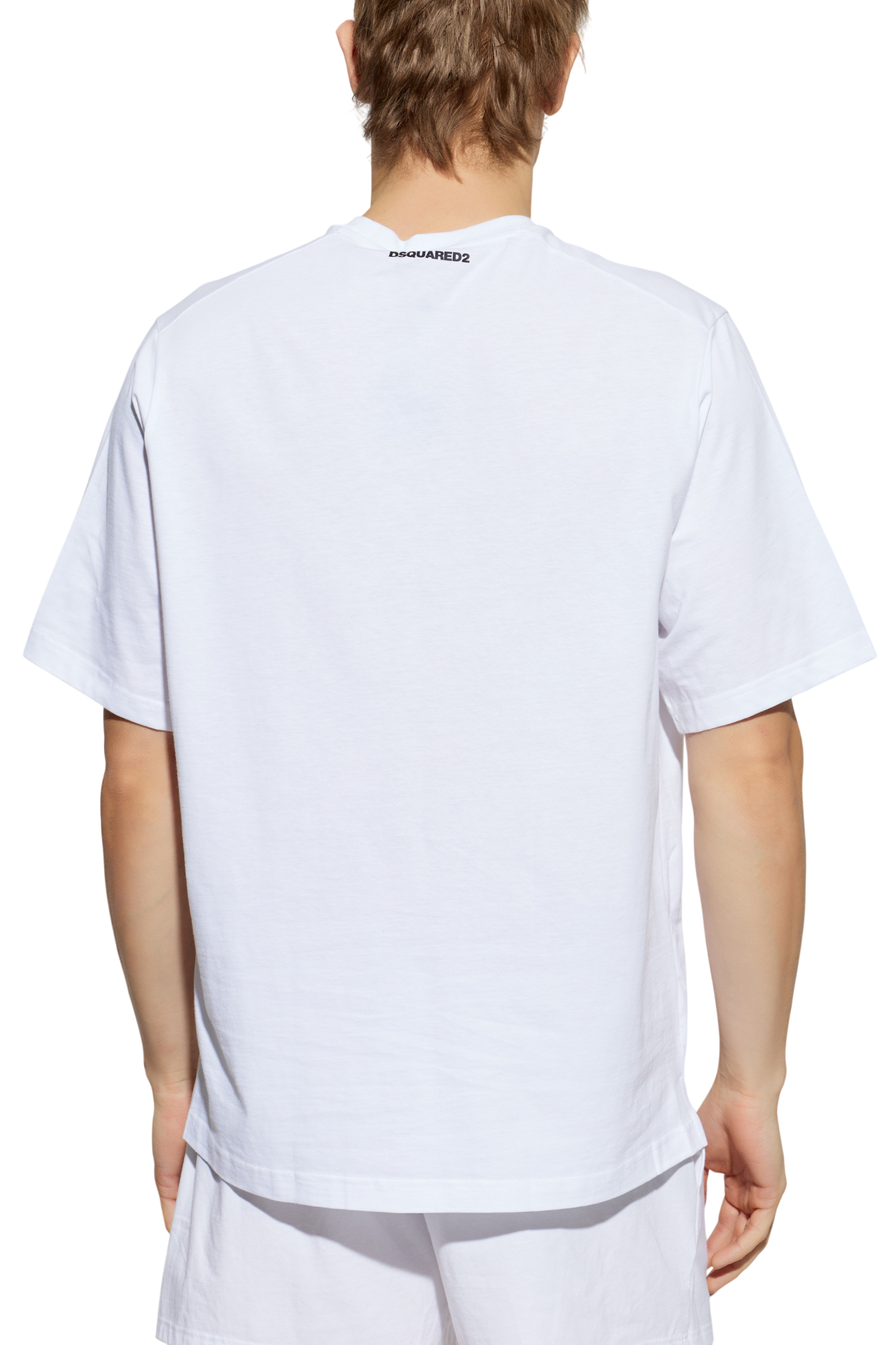 Dsquared2 T-shirt uomo manica corta in cotone bianco D9M3Z6280 100 DSQUARED2