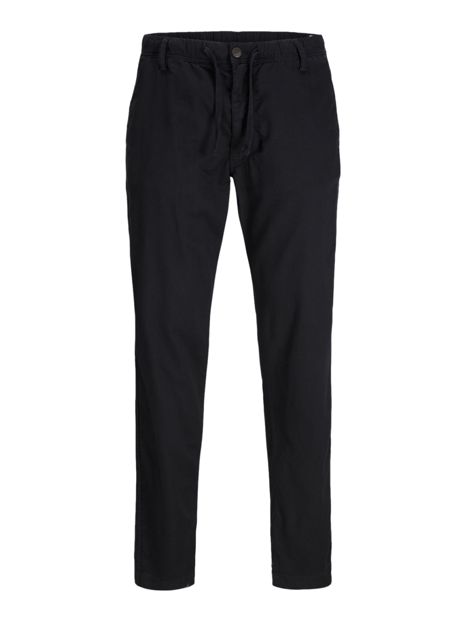 Jack&Jones pantalone uomo misto lino nero 12248606 BLACK JACK&JONES