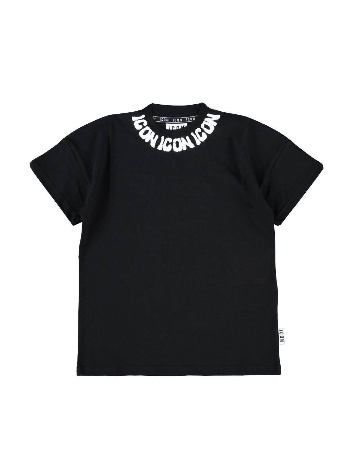 Icon T-shirt bambino manica corta con logo nero IBKS001100 9000 ICON