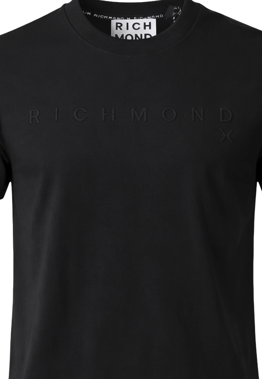 John Richmond T-shirt manica corta con logo nero UMP26018TS BLACK John RICHMOND