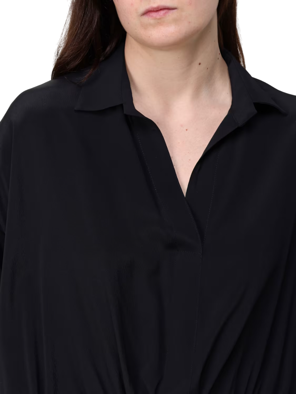 Simona Corsellini blusa crop misto seta nero P25CPCA00402 0003 SIMONA CORSELLINI