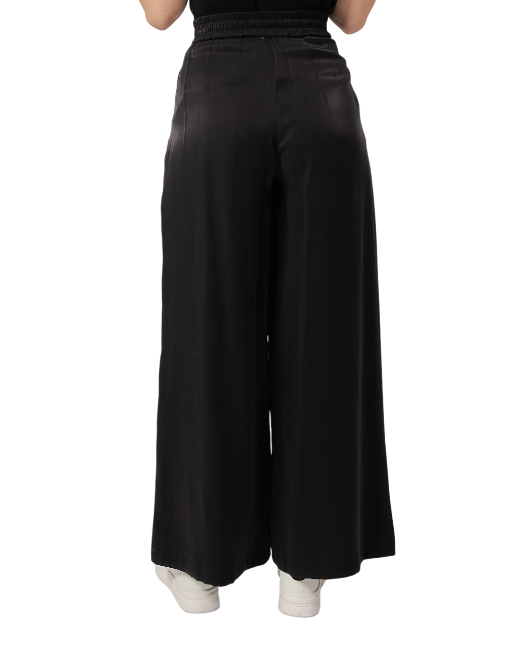 Yes Zee pantaloni gamba larga con pinces nero P322-C700 0801 YES-ZEE