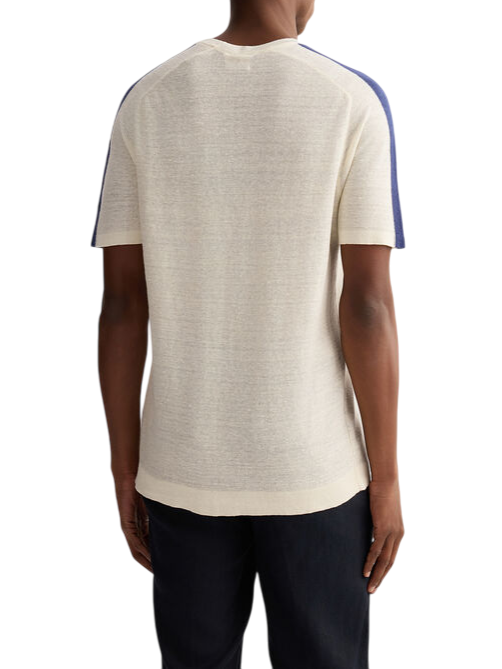Liu Jo maglia maniche corte in misto lino panna QA5035MA72P 14801 LIU JO