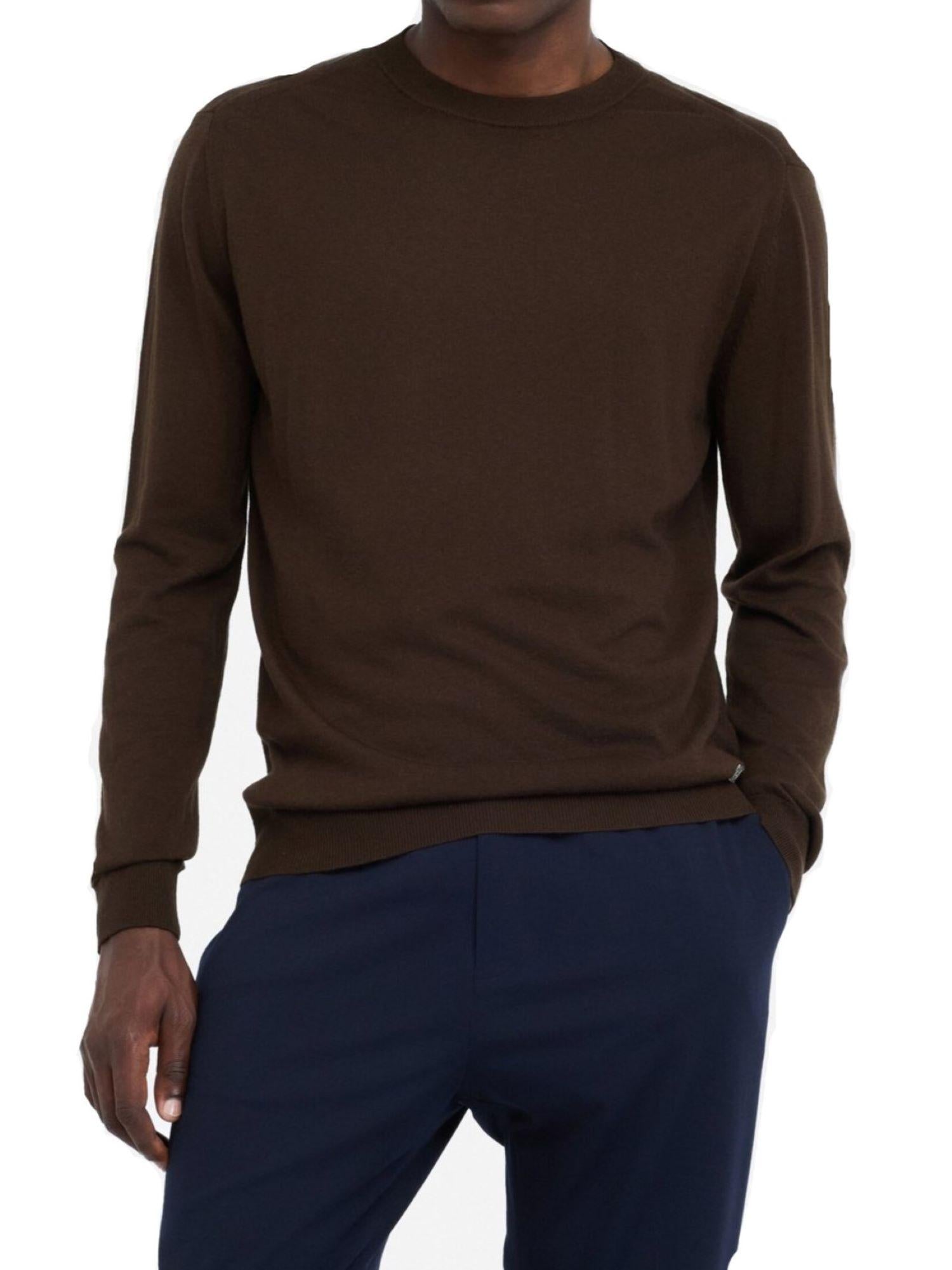 Liu Jo maglia uomo misto cotone e seta marrone QF5112MA19R 90915 LIU JO