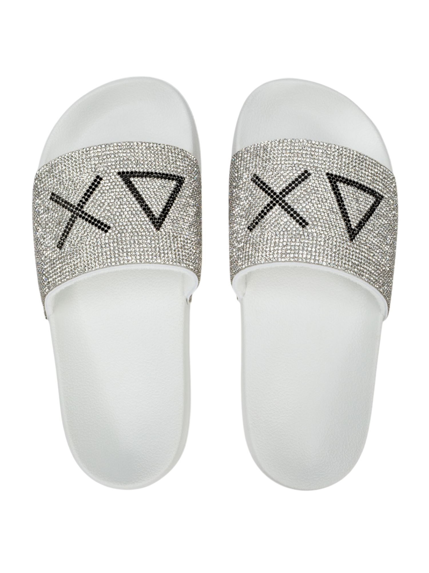 Sun68 ciabatte donna con logo e strass bianco X36211 BIANCO SUN68