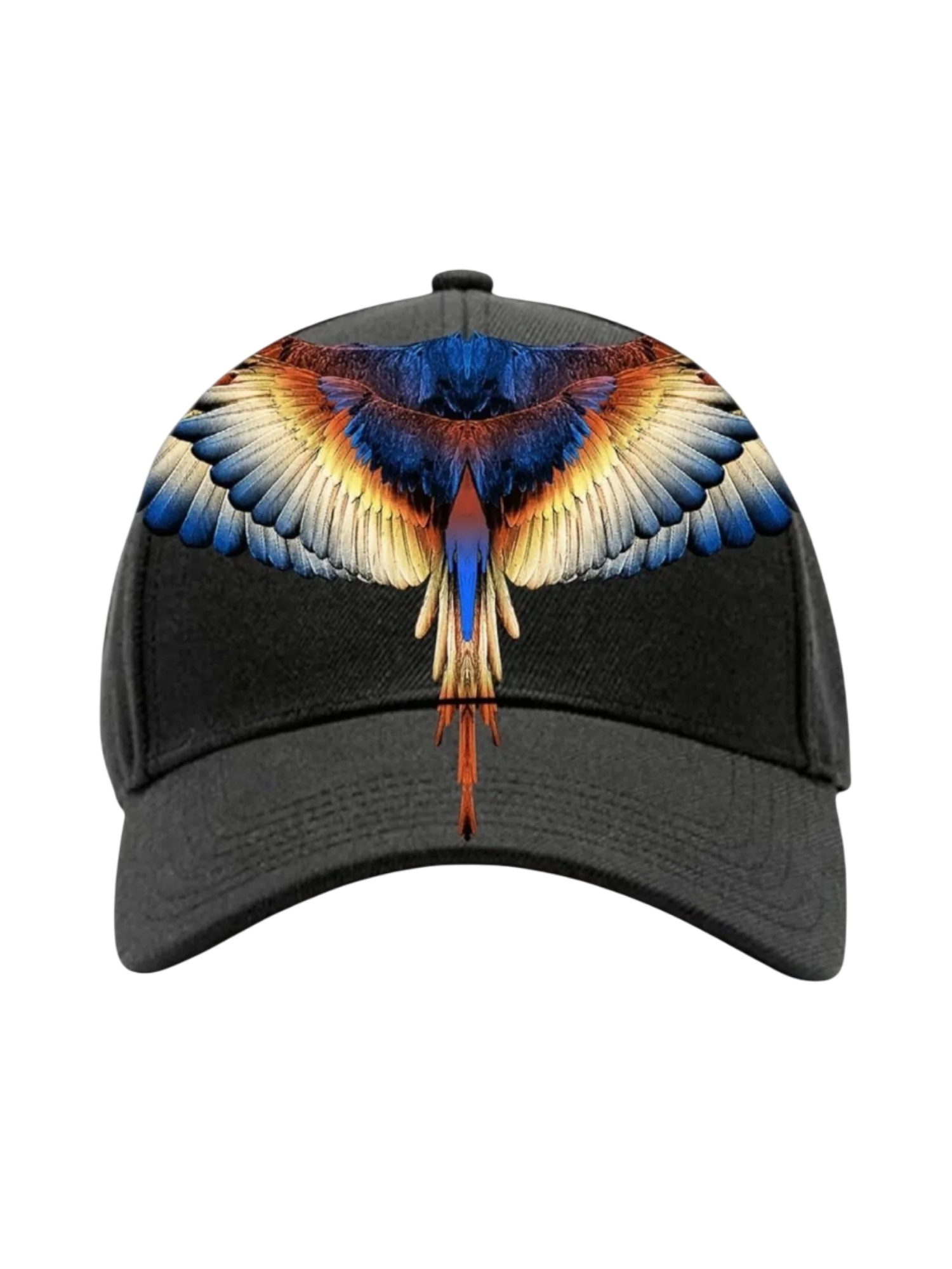 County of Milan cappello con visiera stampa iconica nero COMAF250185 NERO-YELLOW WINGS COUNTY OF MILAN