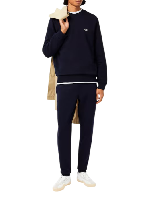 Lacoste pantaloni in felpa con logo blu XH9624 166 LACOSTE