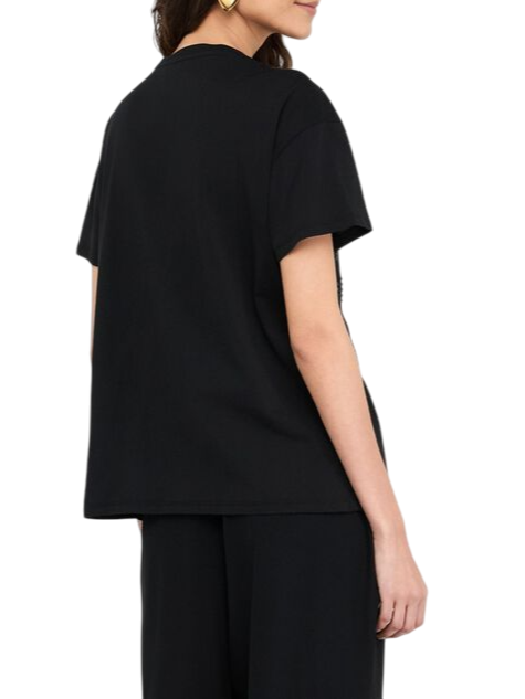 Liu Jo T-shirt manica corta con applicazioni gioiello nero TF5184JS923 M9757 LIU JO