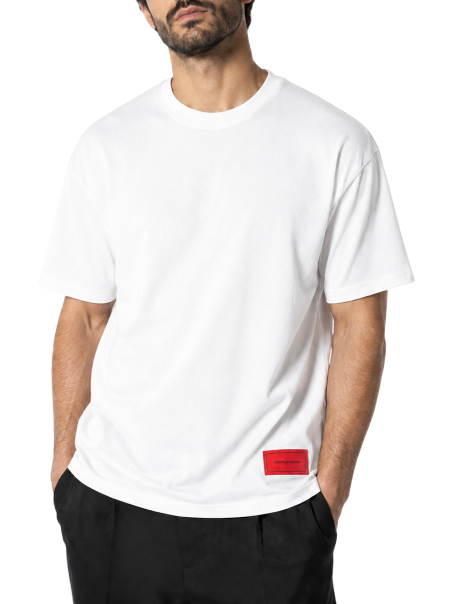 Vision of Super T-shirt manica corta uomo con stampa posteriore panna VS097TE OFFWHITE VISION OF SUPER