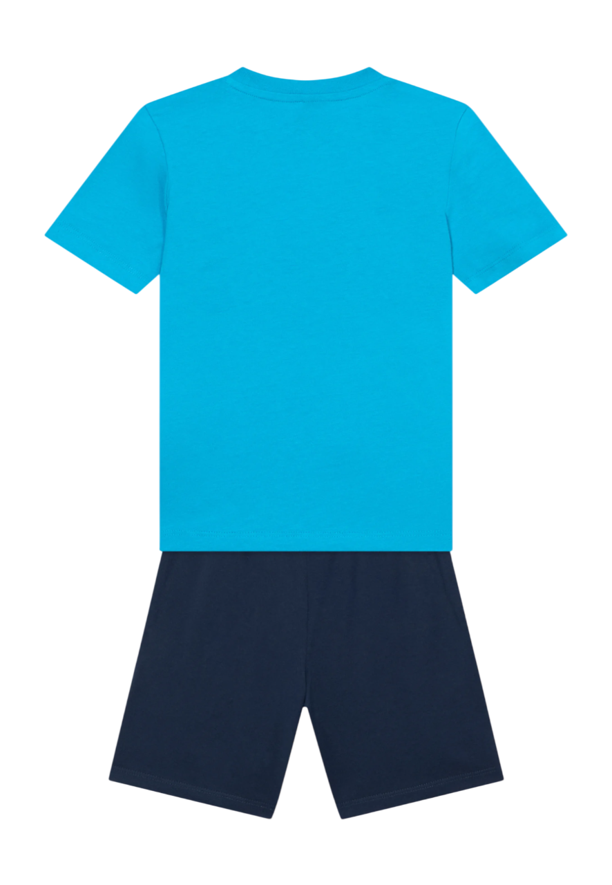 The North Face completo bambino T-shirt e shorts turchese blu NF0A8G1H DGY1 THE NORTH FACE