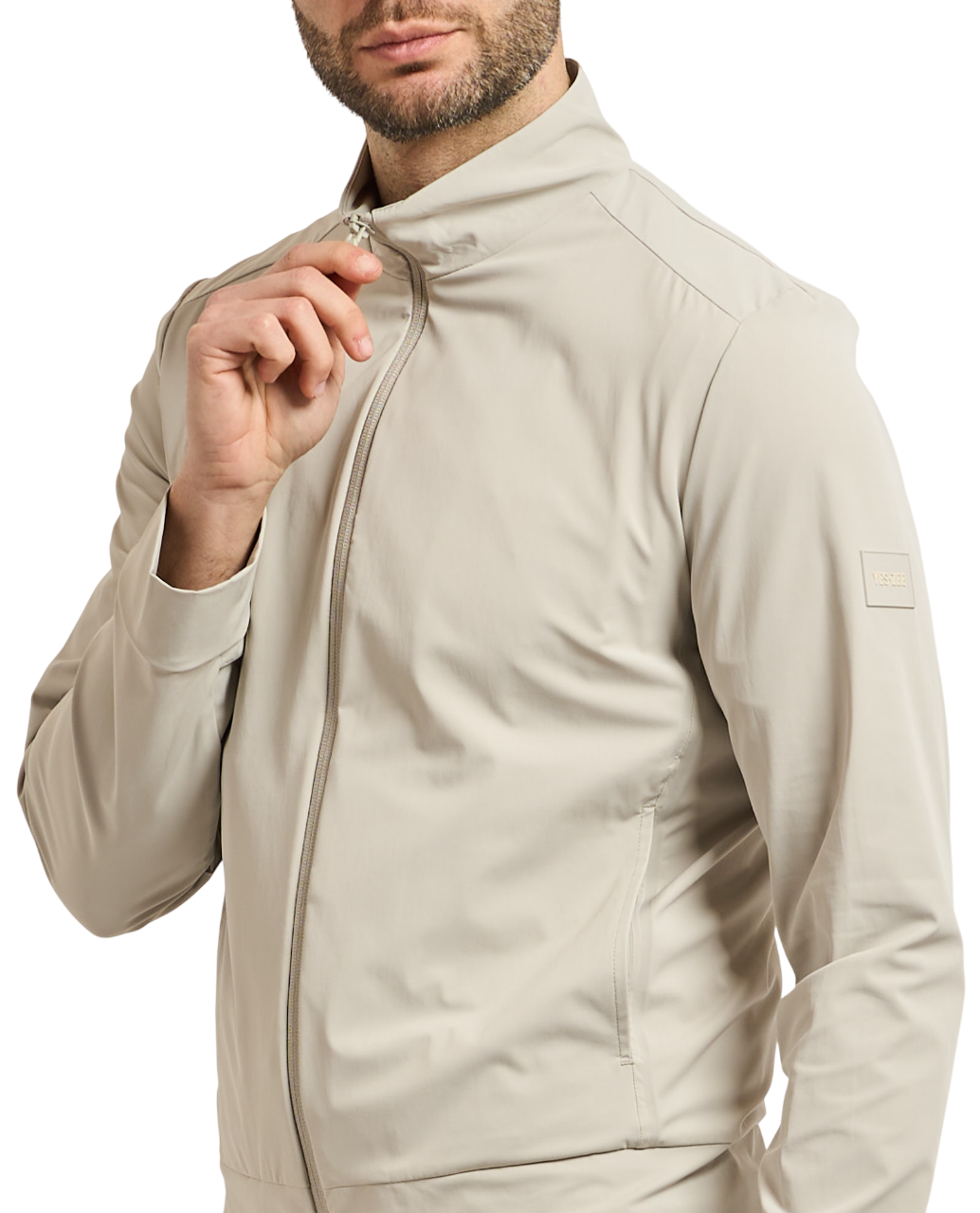 Yes Zee giubbino uomo in nylon tortora chiaro J514-KQ00 0899 YES-ZEE