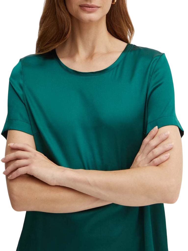 Marciano Guess blusa Denise manica corta in seta verde 4YGH07-7117A G8CY Marciano GUESS