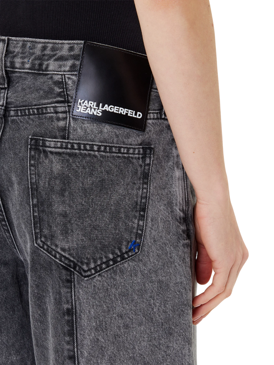 Karl Lagerfeld Jeans jeans gamba larga bicolore lavaggio nero A3W10070 1YQ KARL LAGERFELD