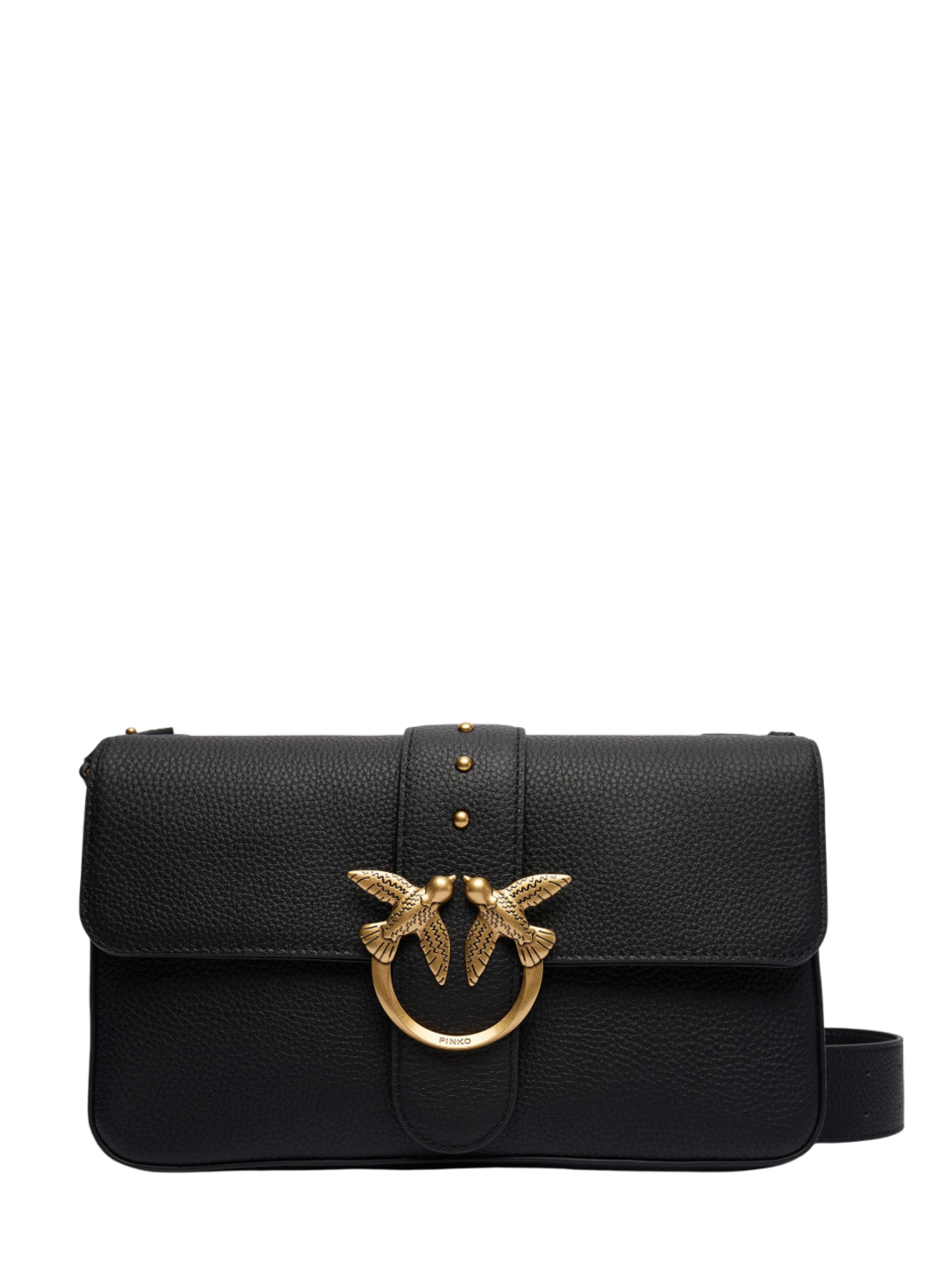 Pinko borsa Love Bag One Classic Slouchy nero oro 104524-A0QO Z99Q PINKO