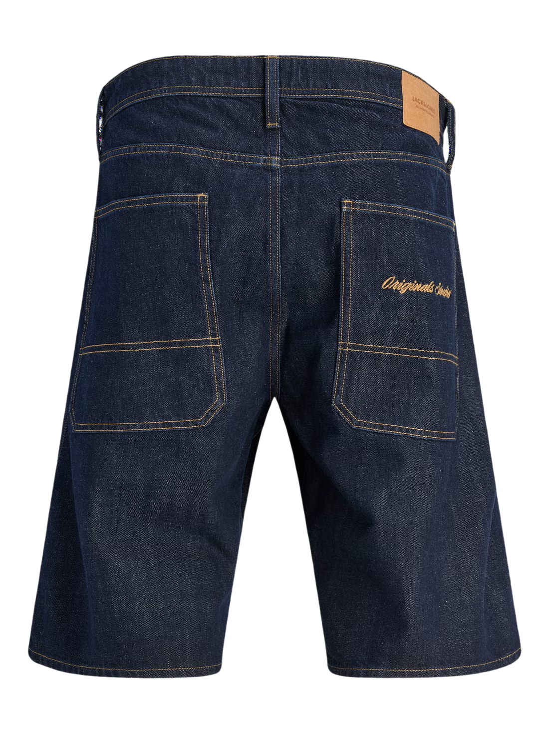 Jack&Jones bermuda uomo in denim baggy lavaggio scuro 12297448 BLUE DENIM RAW JACK&JONES