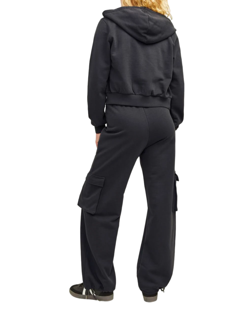JJXX felpa con zip e cappuccio palma nera 12251139 PHANTOM JJXX