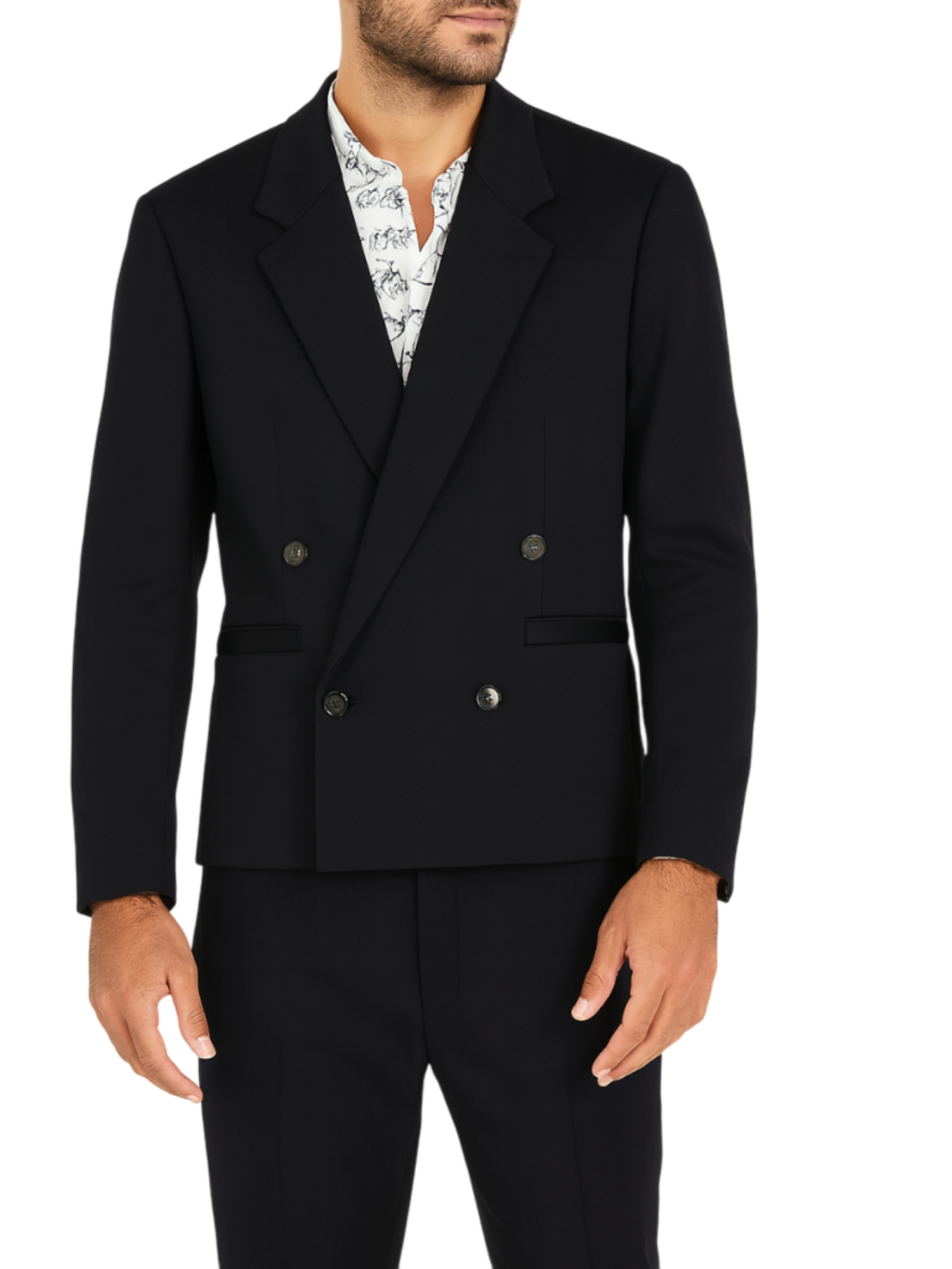 Alta Tensione giacca blazer doppiopetto uomo nero 1557Z-BOLIDE NERO ALTA TENSIONE