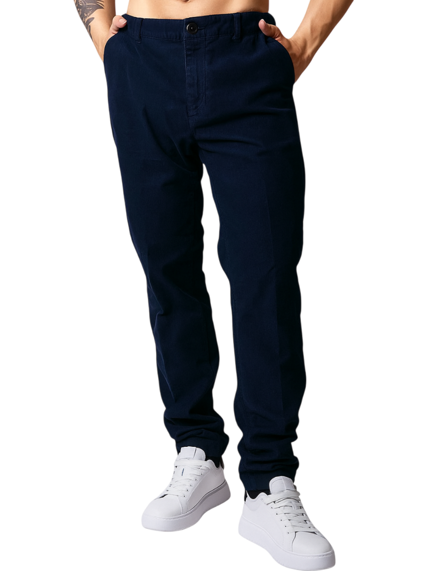 Liu Jo pantaloni uomo Lione in velluto millerighe blu scuro QF5005T2684 94013 LIU JO