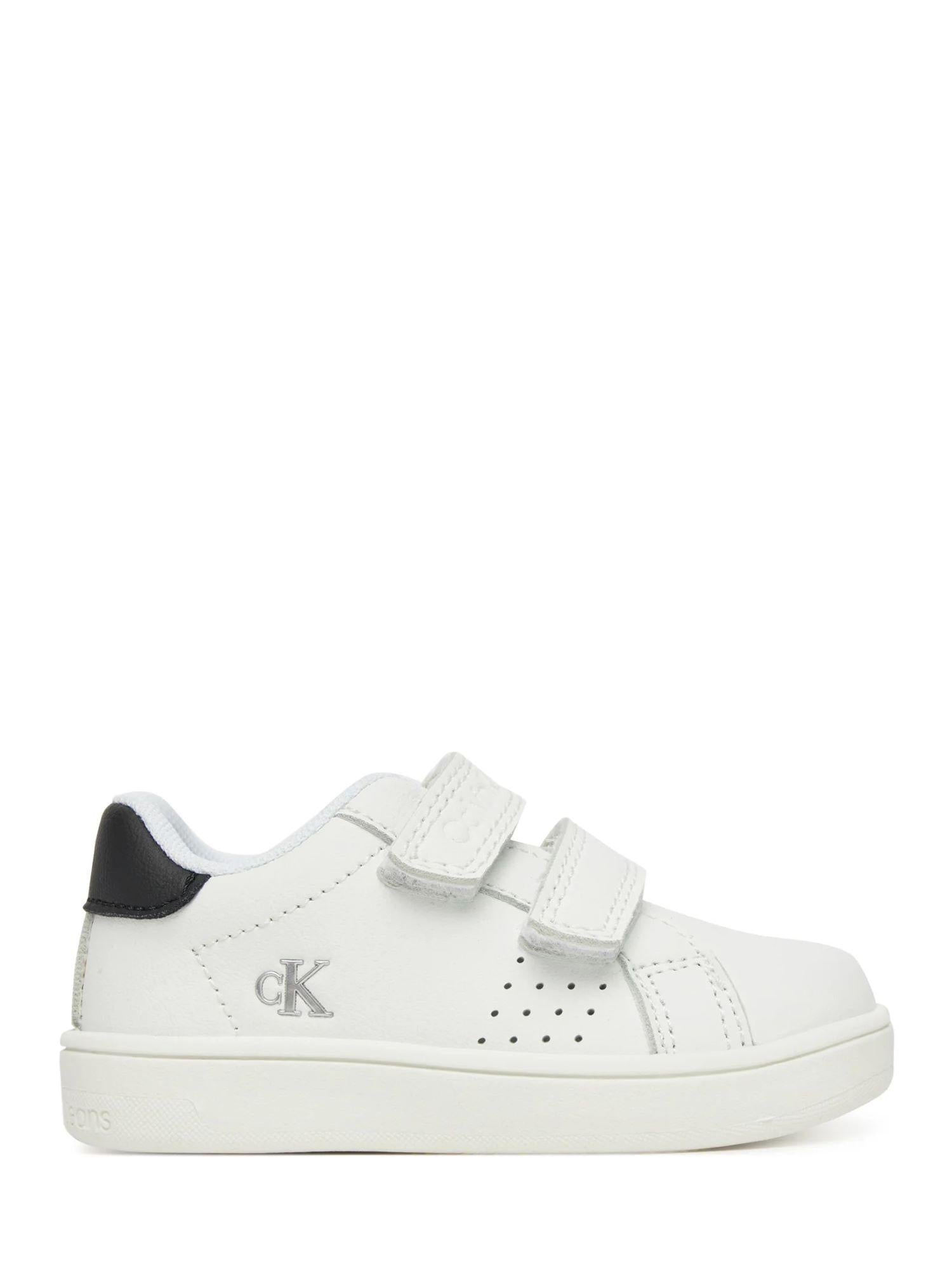 Calvin Klein Jeans sneakers in ecopelle con strappi bianco nero V1X9-82074-1355 X002 Calvin Klein Footwear