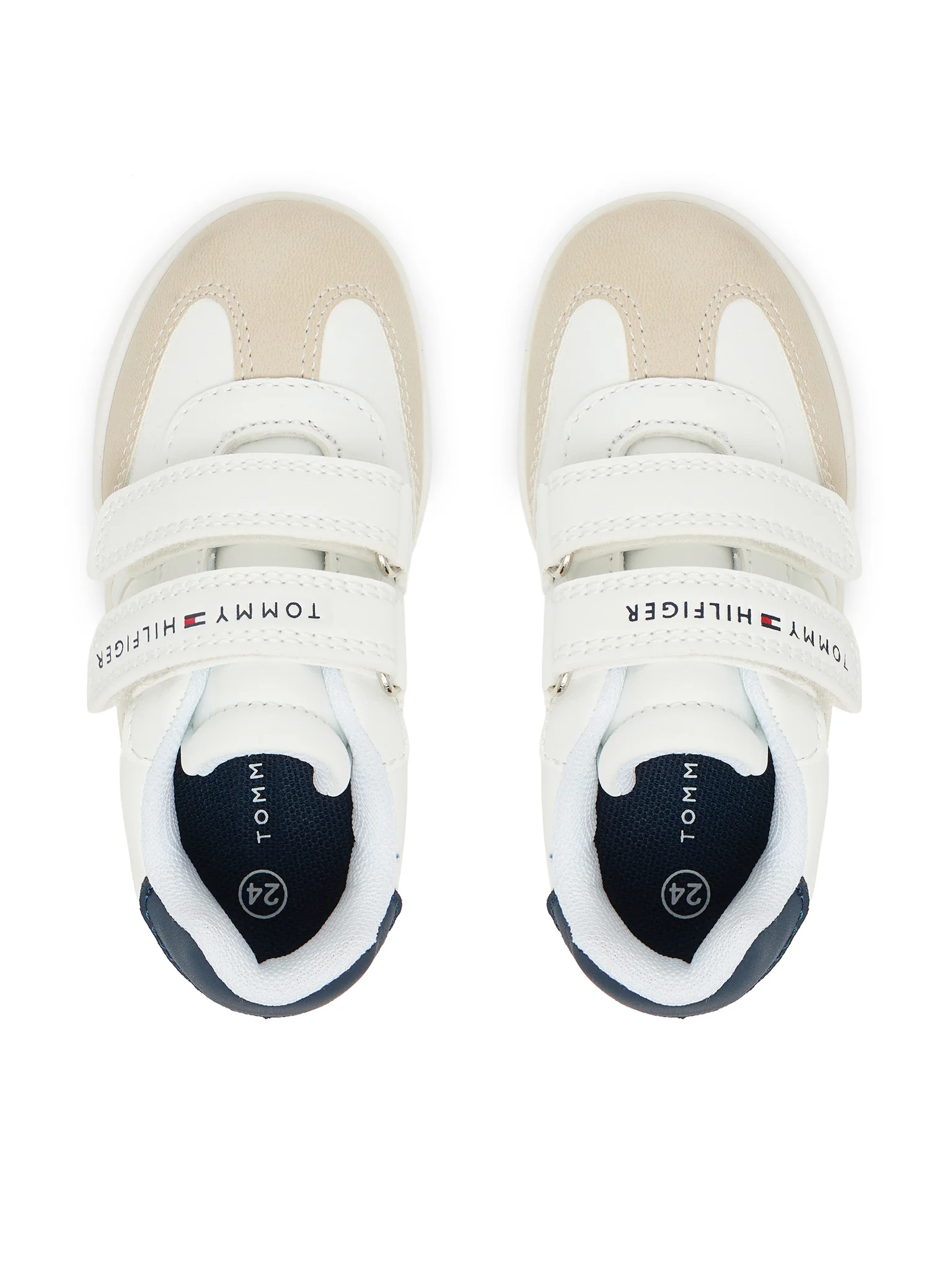 Tommy Hilfiger sneakers bambino con strappi bianco beige T1X9-34342-1269 Y007 Tommy Hilfiger