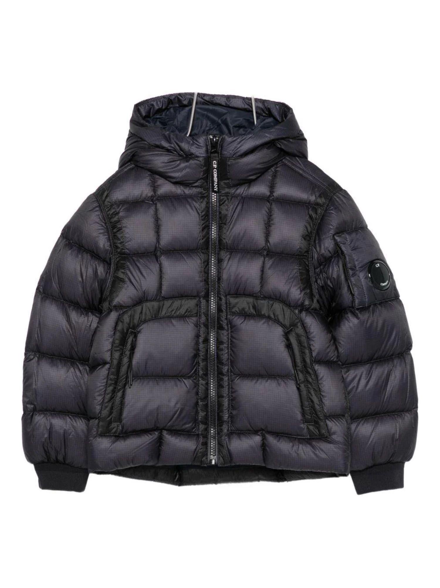 C.P. Company piumino trapuntato bambino con cappuccio nero CUS01F-L3AB1 60100 C.P. COMPANY U16