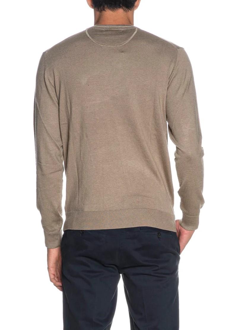 Yes Zee maglia girocollo uomo misto lana tortora M863-HL00 0298 YES-ZEE