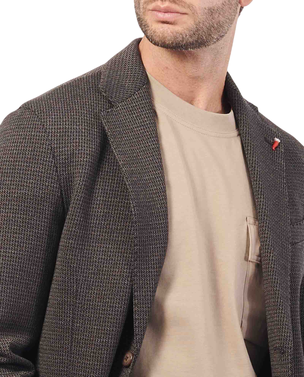 Mulish giacca monopetto con motivo Pied de poule beige ERACLE-GKS990 MORO MULISH