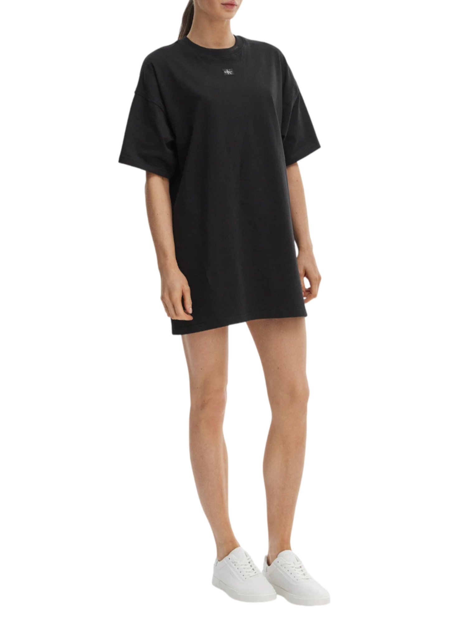 Calvin Klein Jeans abito corto in jersey manica corta nero LV047F228G UB1 Calvin Klein Jeans