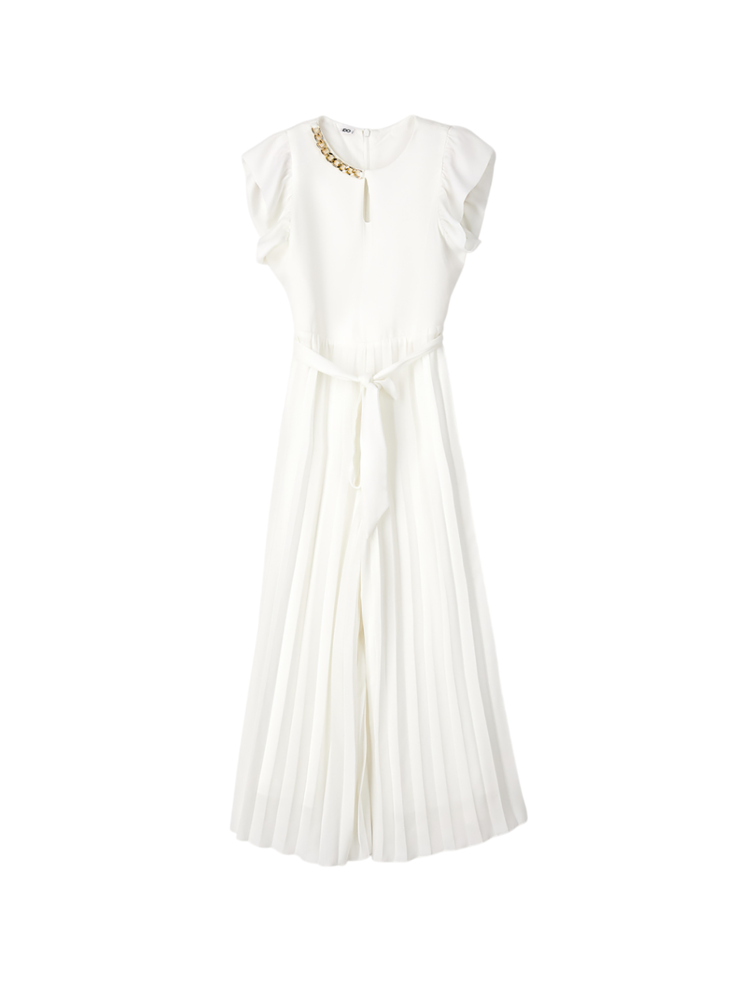 iDo tuta jumpsuit bambina con pantaloni plissè panna 4G773 0112 iDO