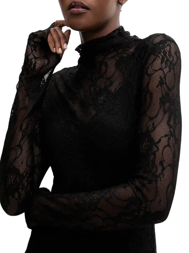 Aniye By abito lungo in pizzo Odette nero 181521 00336 ANIYE BY