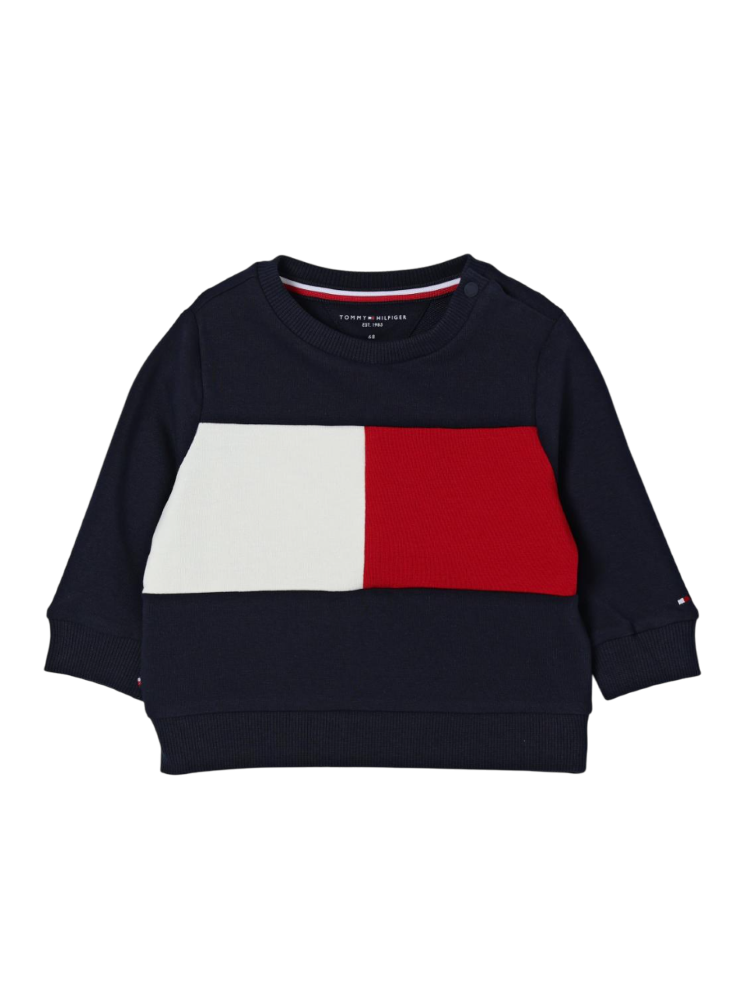 Tommy Hilfiger felpa neonato colorblock blu KN0KN02119 C1G Tommy Hilfiger