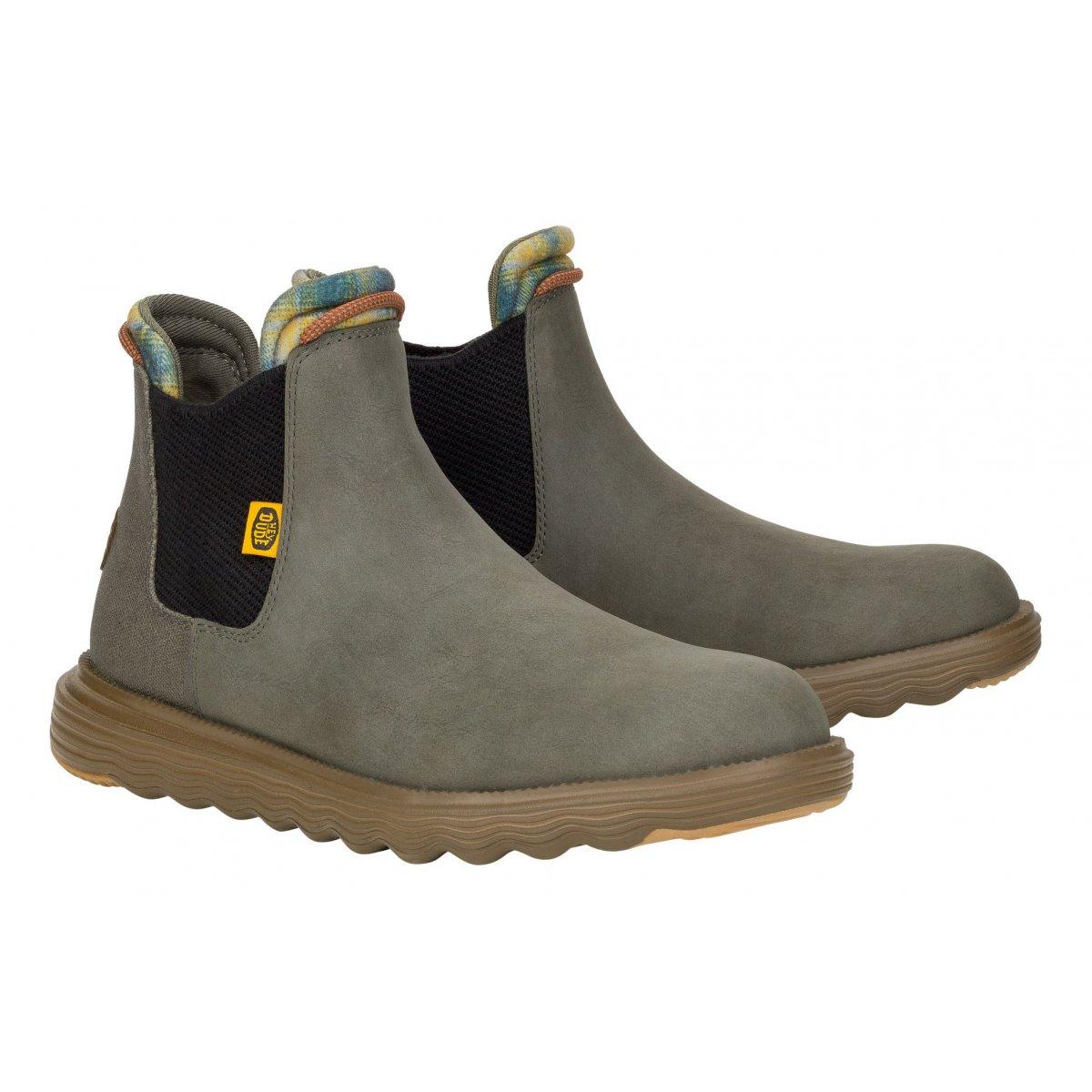Hey Dude stivaletti Branson Classic in ecopelle idrorepellente verde oliva 42065 3N0 HEY DUDE