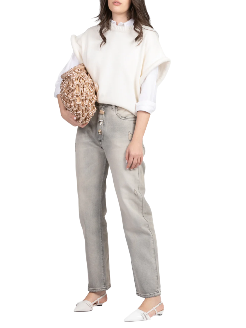 Vicolo jeans Zoe gamba dritta lavaggio grigio DD5098 LAV.NERO THE VICOLO