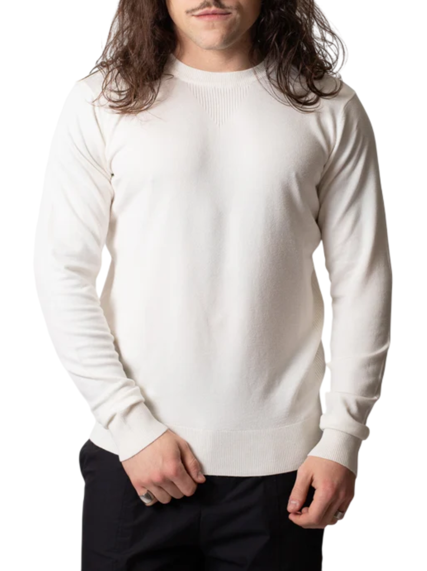 John Richmond maglia girocollo uomo Padile panna UMP26022MA OFF-WHITE John RICHMOND