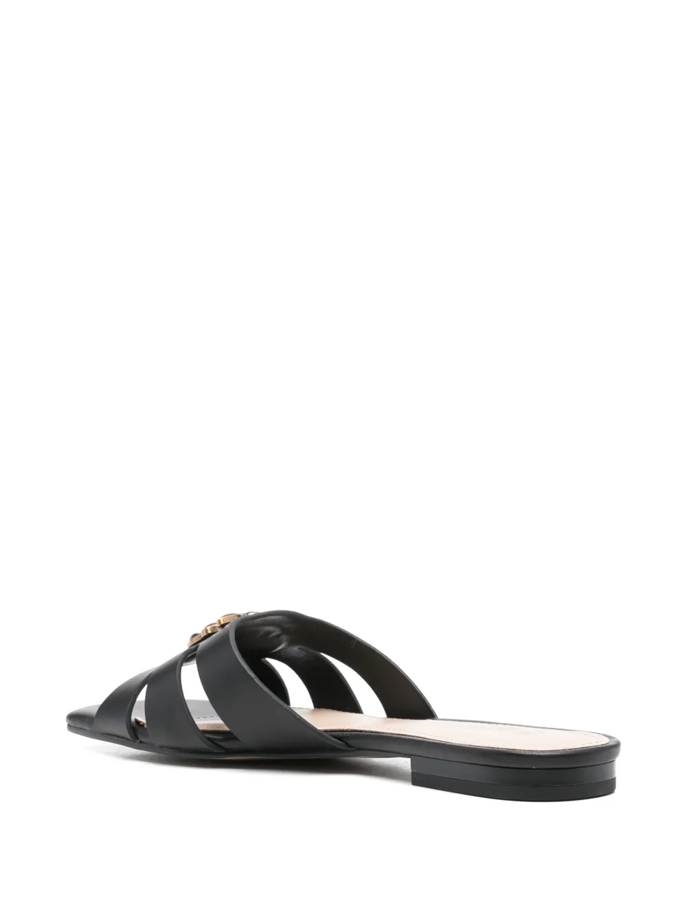 Pinko ciabatta Marli in pelle con logo nero SD0313P003 Z99 PINKO