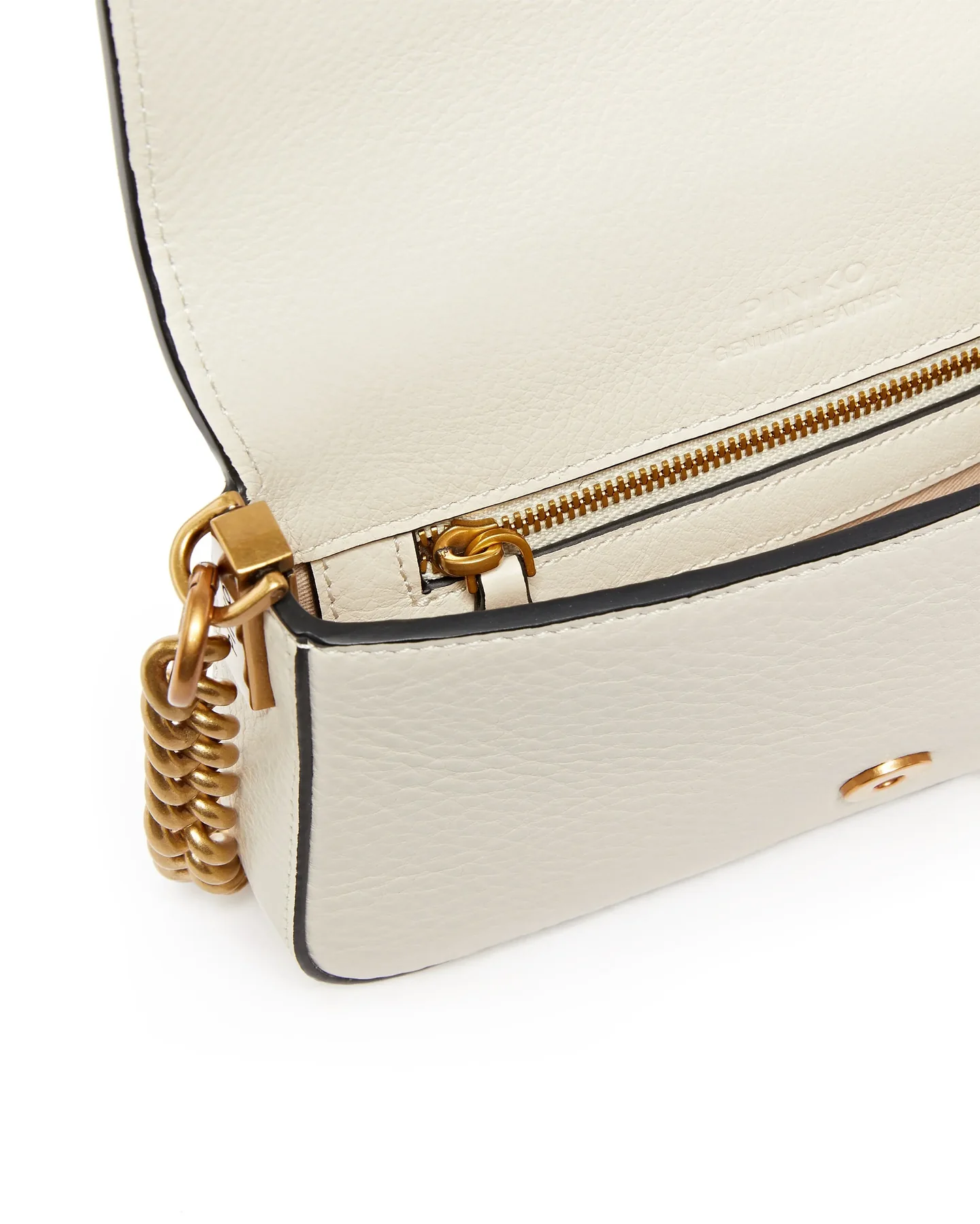 Pinko borsa Love One Slouchy Baby in pelle bianco 105353-A2OX Z14Q PINKO