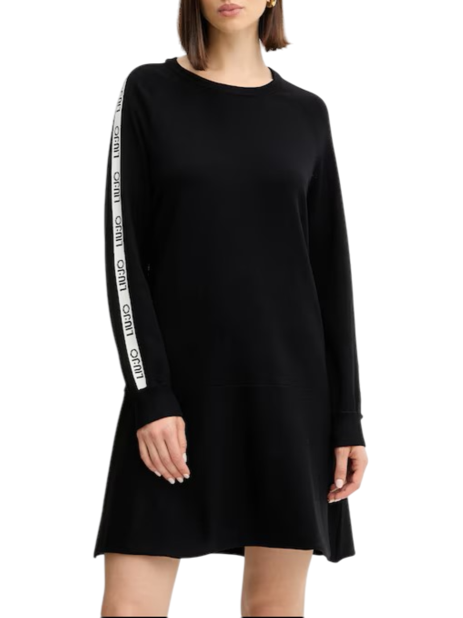 Liu Jo abito in maglia con banda logata nero TF5288MS63L 03N66 LIU JO