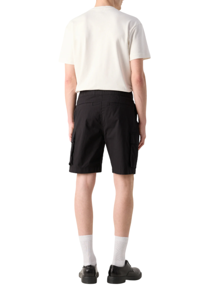 Calvin Klein Jeans bermuda cargo in gabardine nero J30J327376 BEH Calvin Klein Jeans