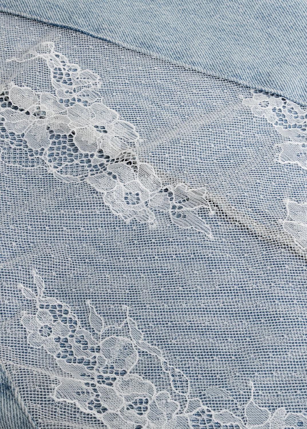 Blugirl jeans wide leg con pizzo lavaggio chiaro RA6181D5009 77488 BLUGIRL