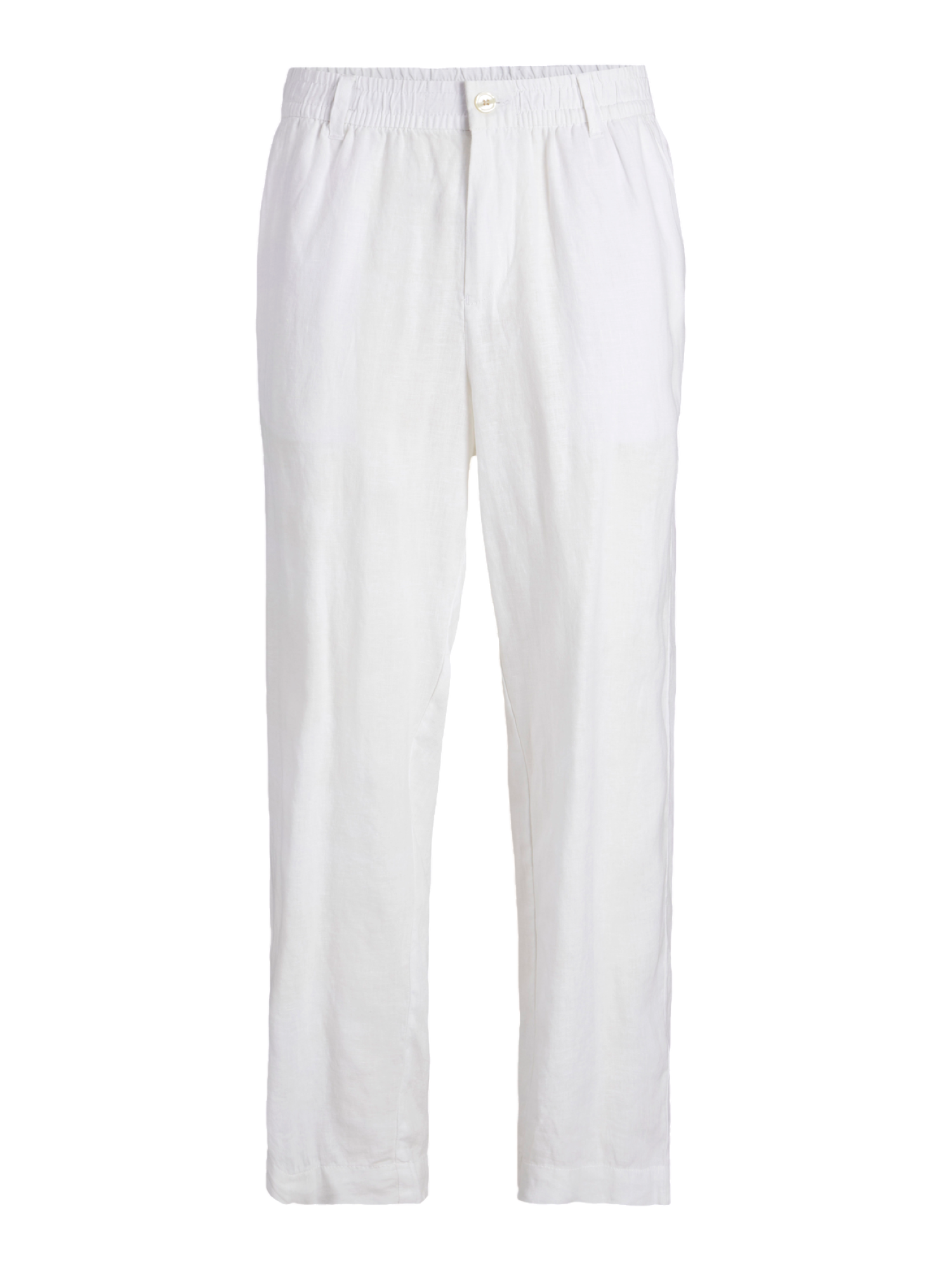 Jack&Jones pantaloni uomo in lino Loose fit bianco 12253120 BRIGHT WHITE JACK&JONES