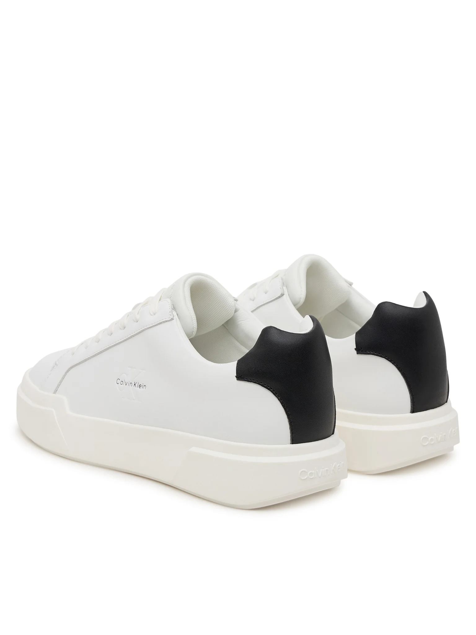 Calvin Klein sneakers uomo in pelle con logo bianco YM0YM01344 06X Calvin Klein Footwear