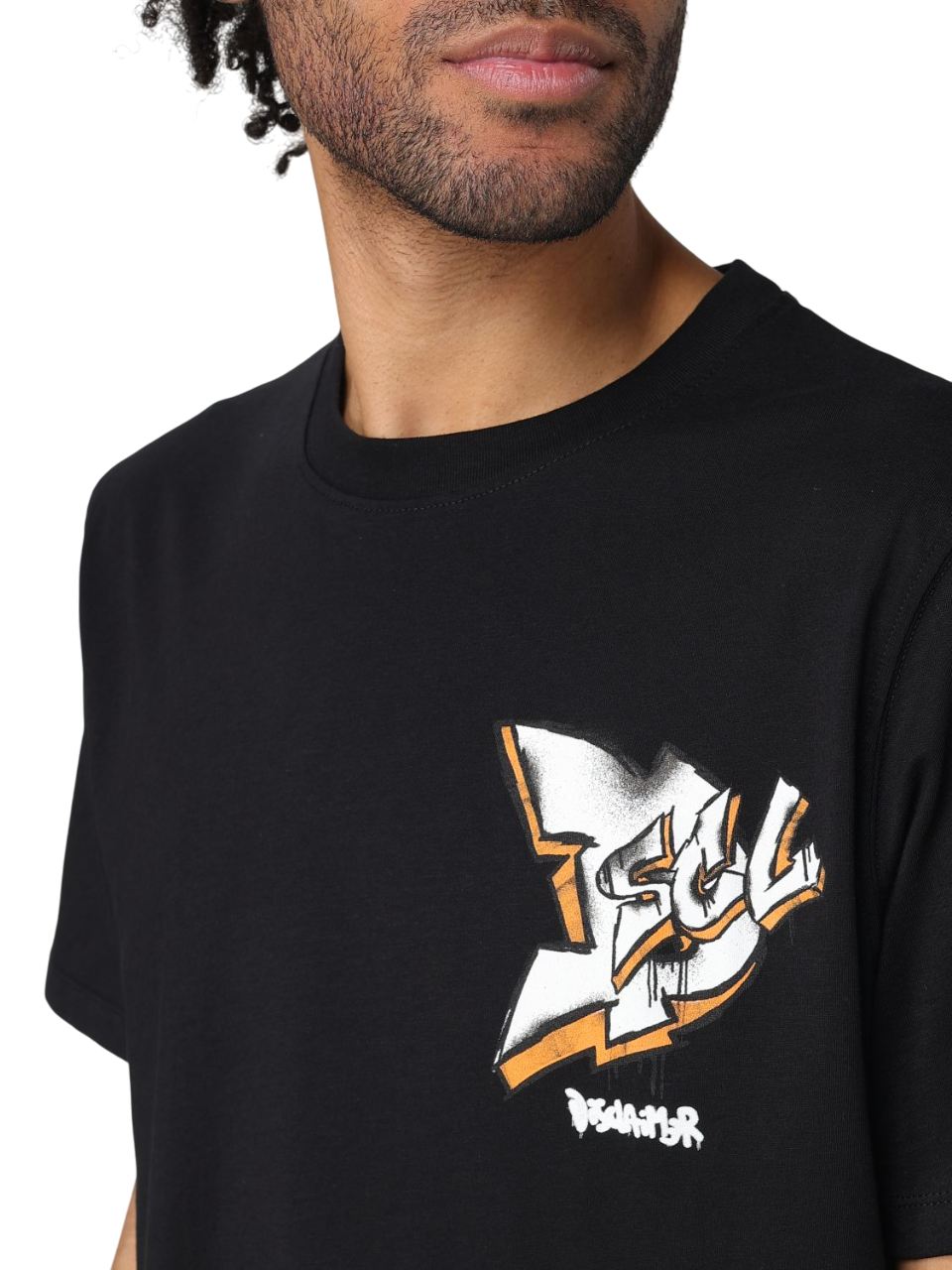 Disclaimer T-shirt maniche corte con stampa logo nero 54819 NERO DISCLAIMER